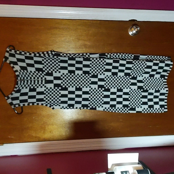 Adrienne Vittadini Gray & Black Dress, M - Picture 2 of 5